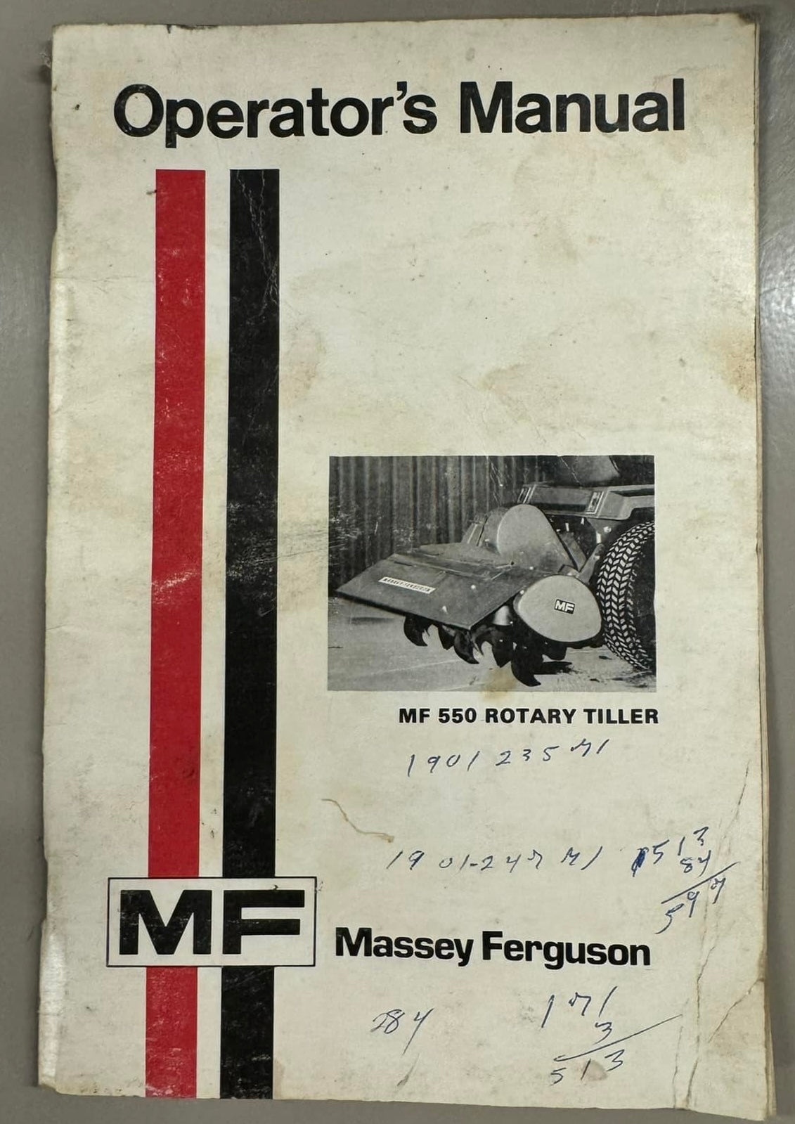 Massey Ferguson _ MF 550 Rotary Tiller _ Operator’s Manual