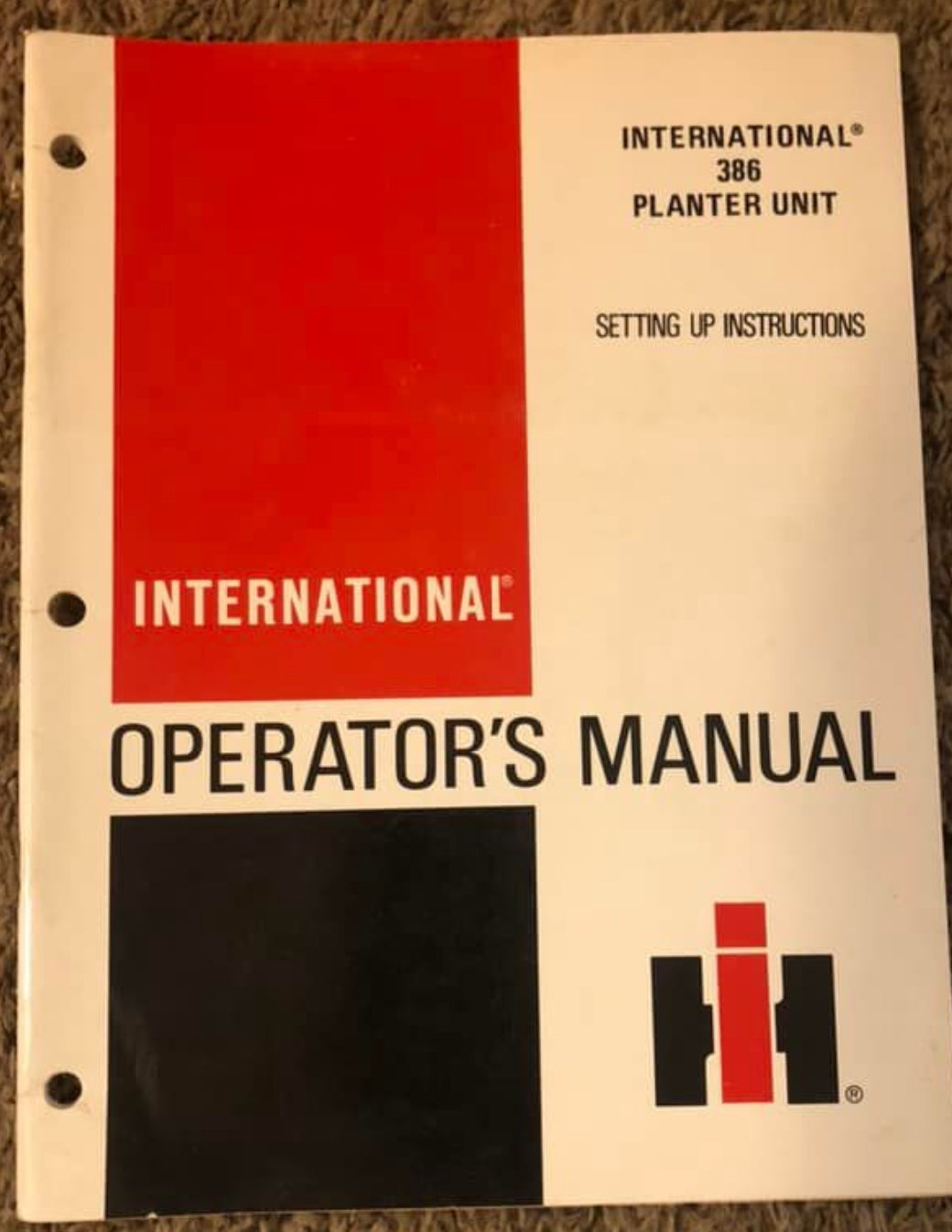 IH _ International 386 Planter Unit _ Operator’s Manual