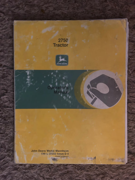 John Deere _ 2750 Tractor _  Operator’s Manual OM-L 30660 D4