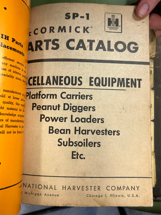 IH McCormick _ Miscellaneous Equipment _ Parts Catalog SP-1