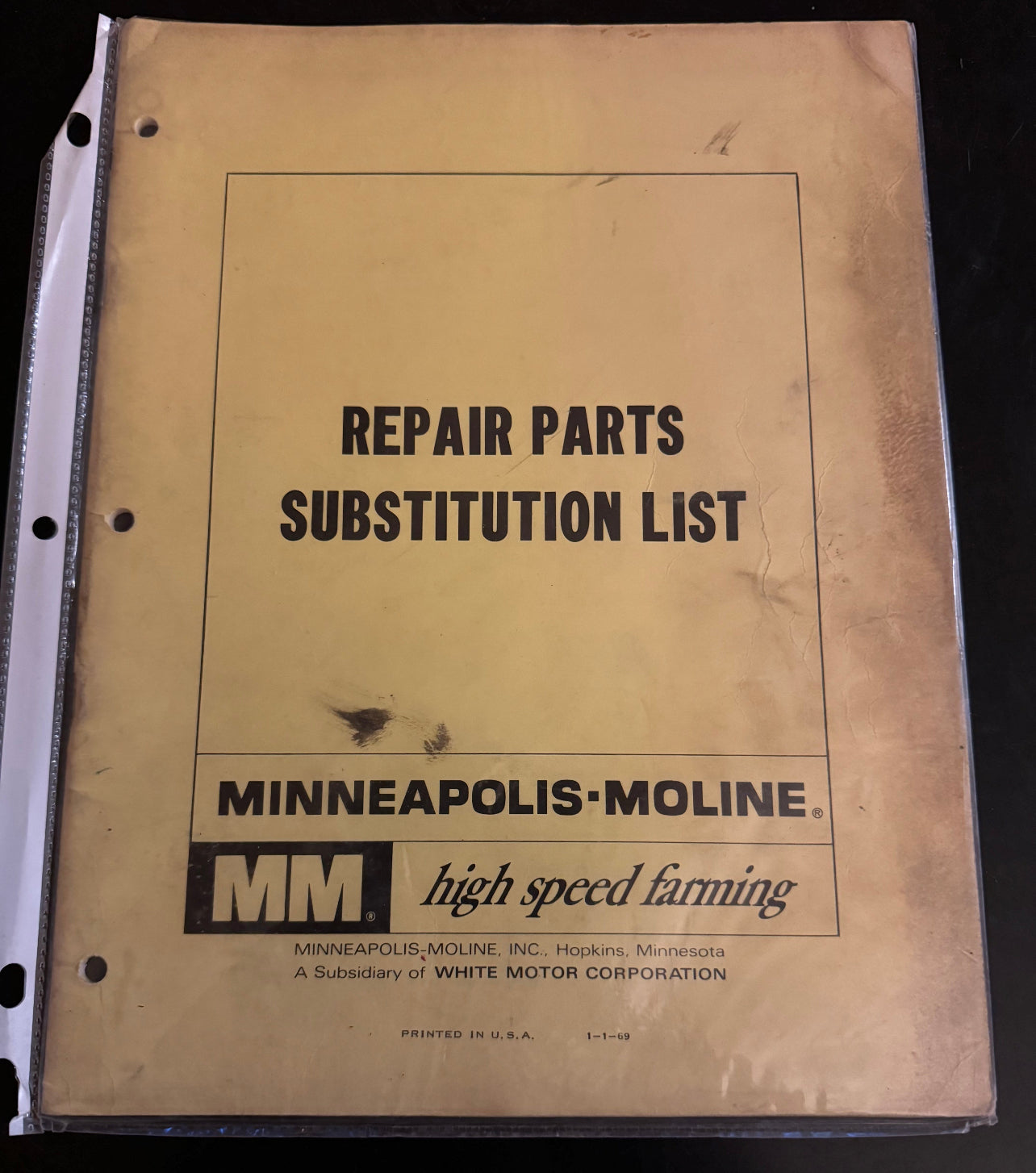 Minneapolis Moline _ Repair Parts Substitution List