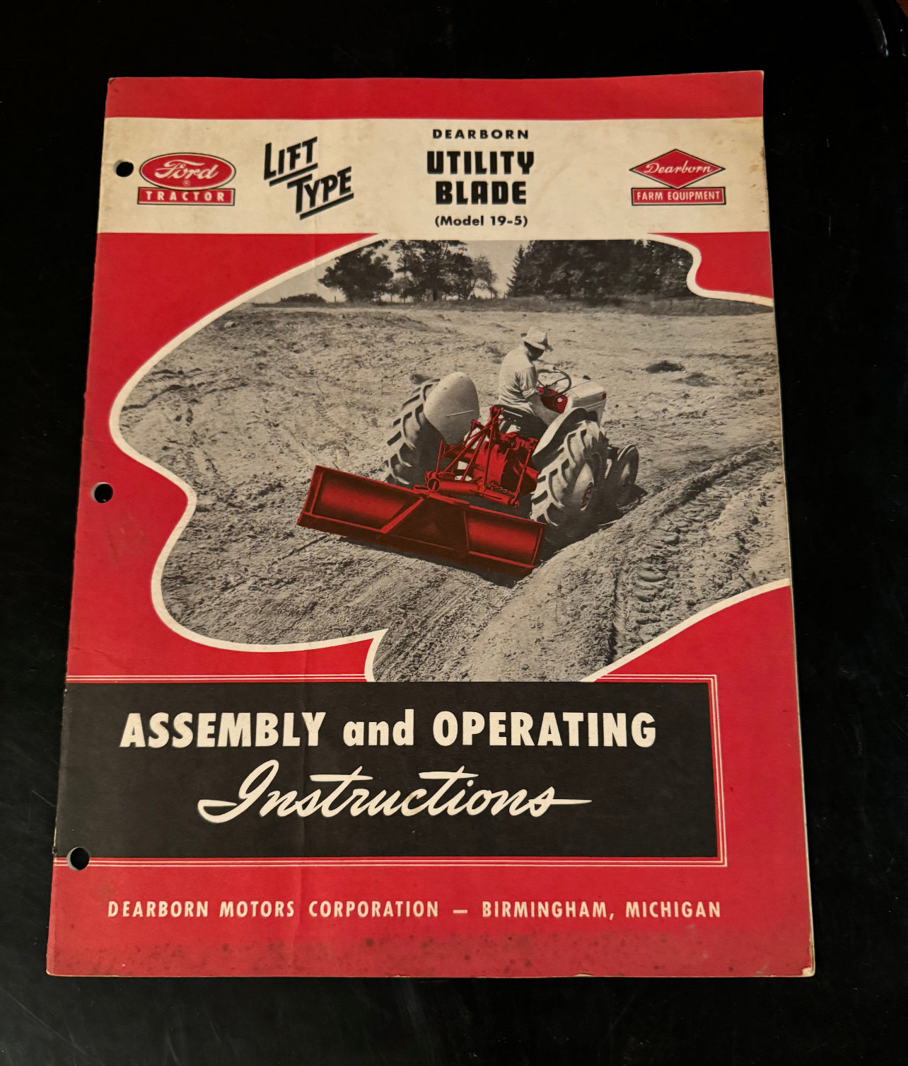 Ford _ Lift Type - Dearborn Utility Blade model 19-5 _ Assembly & Operating Instructions