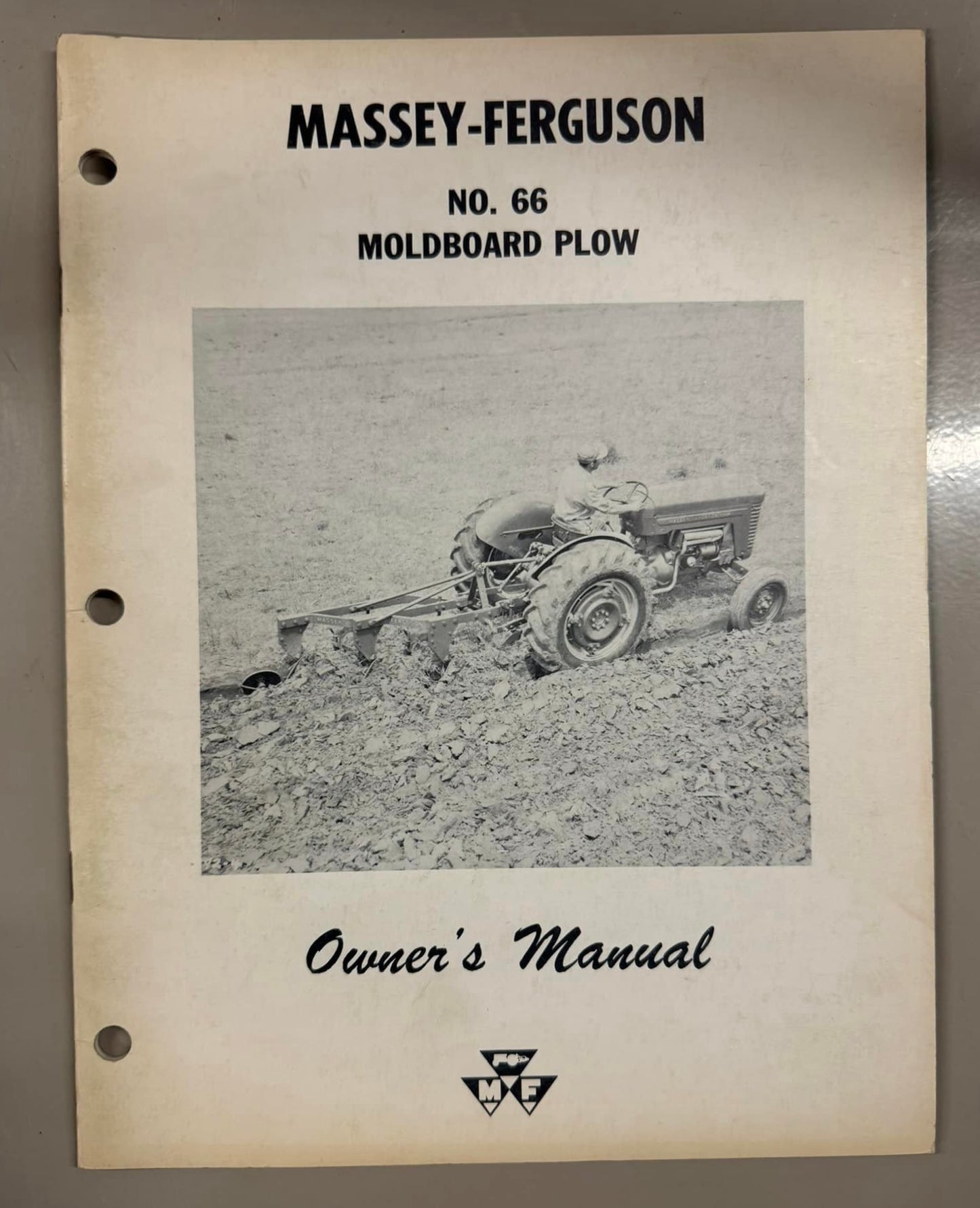 Massey Ferguson No 66 Moldboard Plow _ Owner’s Manual