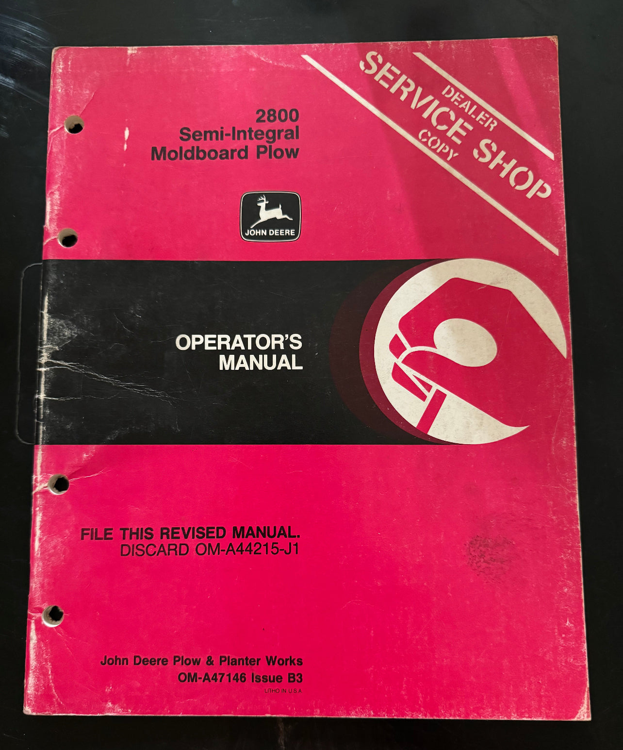 John Deere _ 2800 Semi-Integral Moldboard Plow _ Operator's Manual