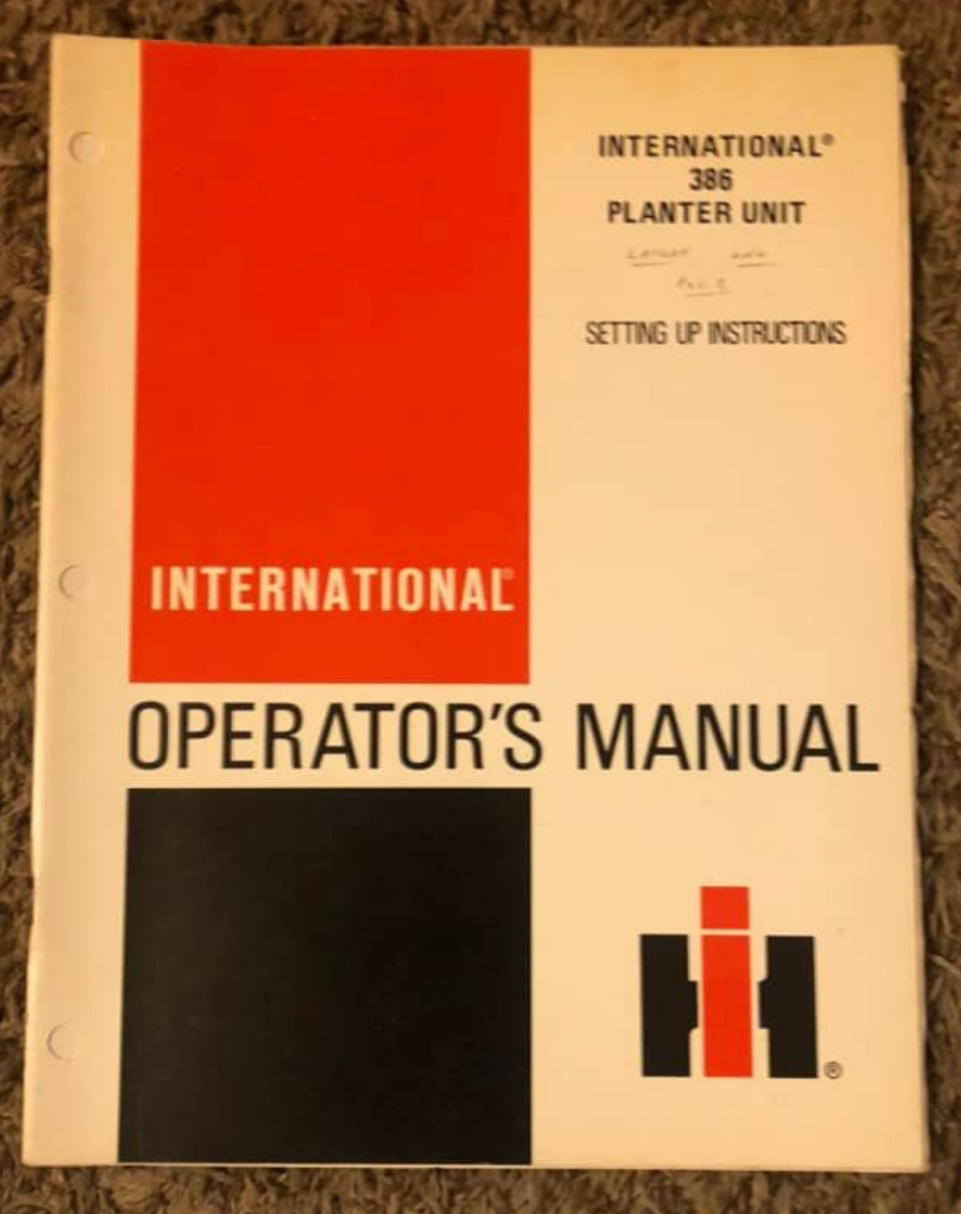 IH _ International 386 Planter Unit _ Operator’s Manual