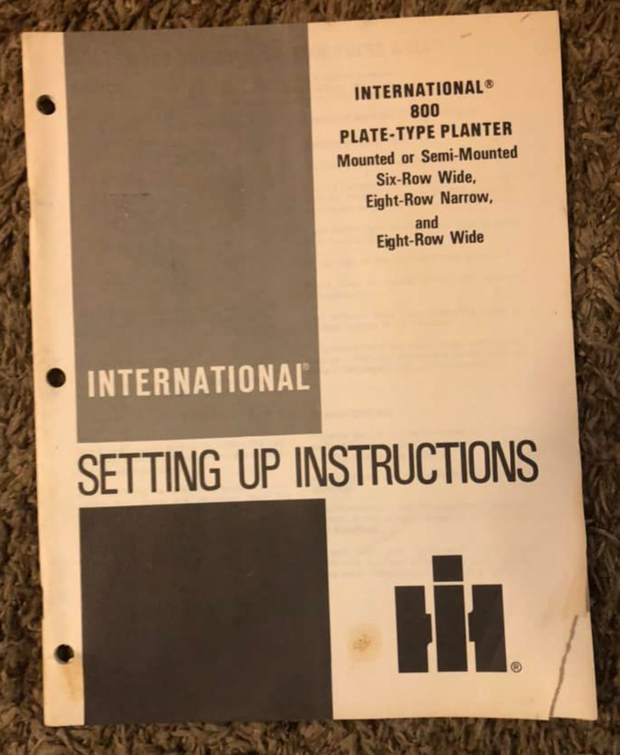 IH _ International 800 Plate-Type Planter _ Setting Up Instructions