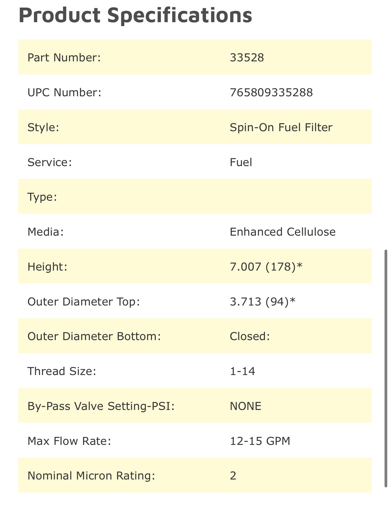 Wix 33373 Spin-On Fuel Filter