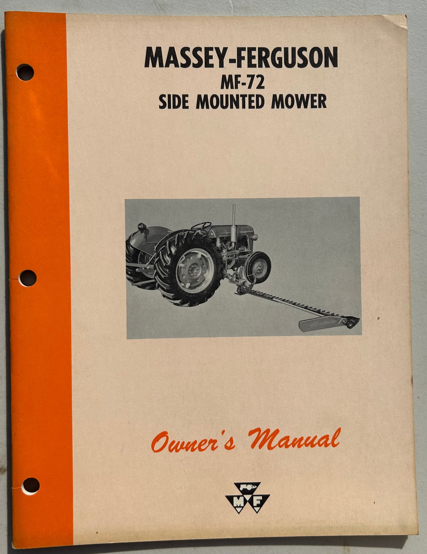 Massey Ferguson MF 72 Side Mounted Mower _ Owner’s Manual