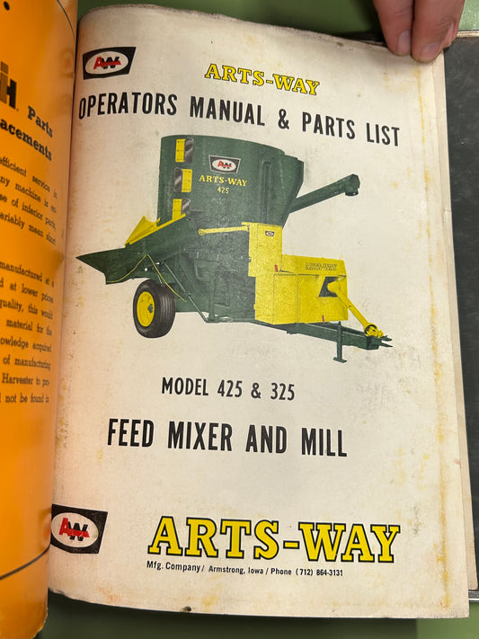 Arts-Way _ model 425 & 325 Feed Mixer and Mill _ Operators Manual & Parts List