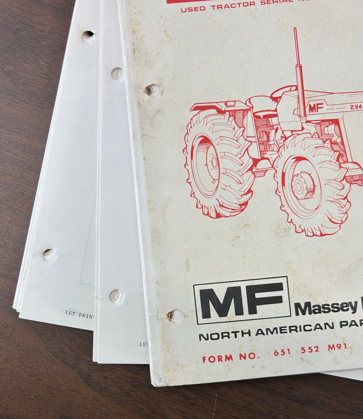 Massey Ferguson _ MF 294-4 Tractor _ Parts Book