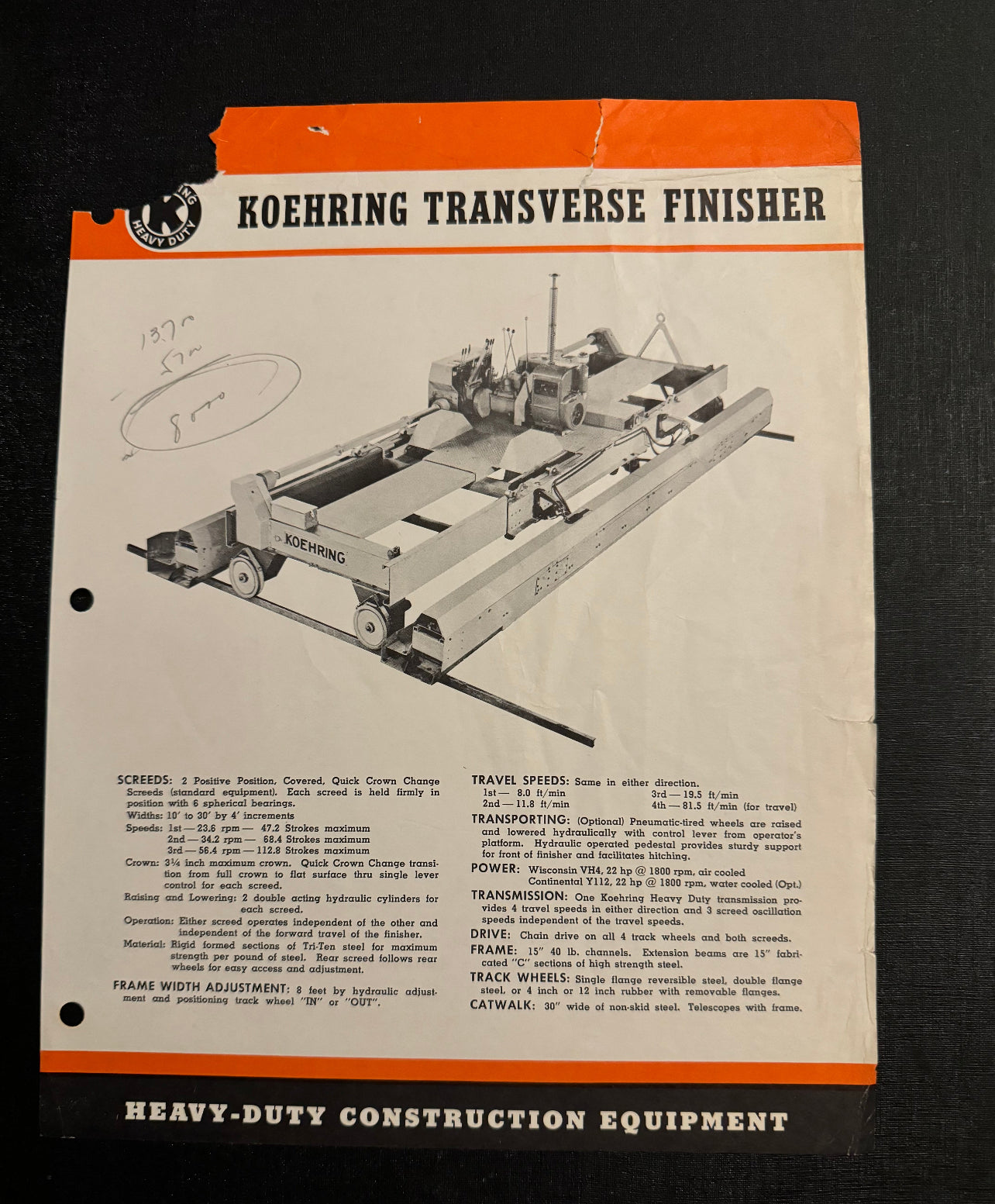 Koehring _ Transverse Finisher