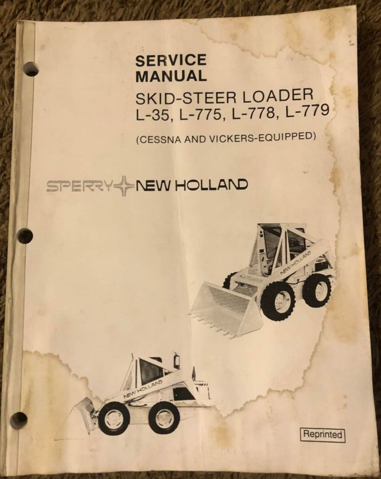 Sperry New Holland - Skid-Steer Loader L-35, L-775, L-778, L-779 service manual