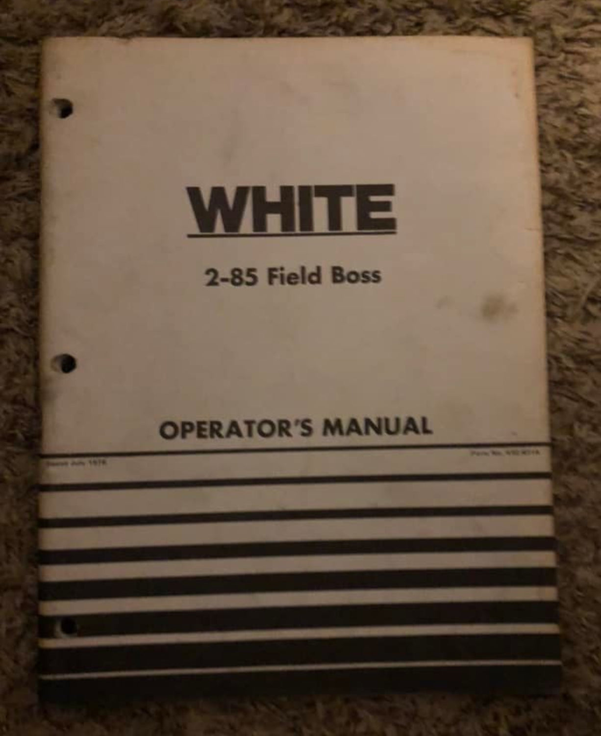 White _ 2-85 field boss tractor _ Operator’s Manual