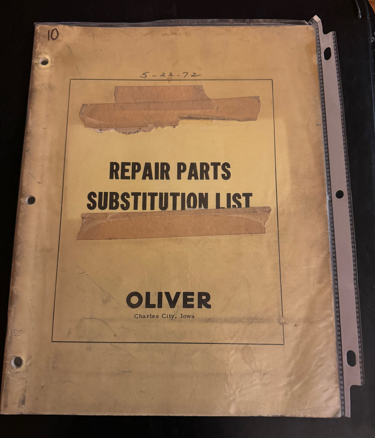 Minneapolis Moline _ Repair Parts Substitution List