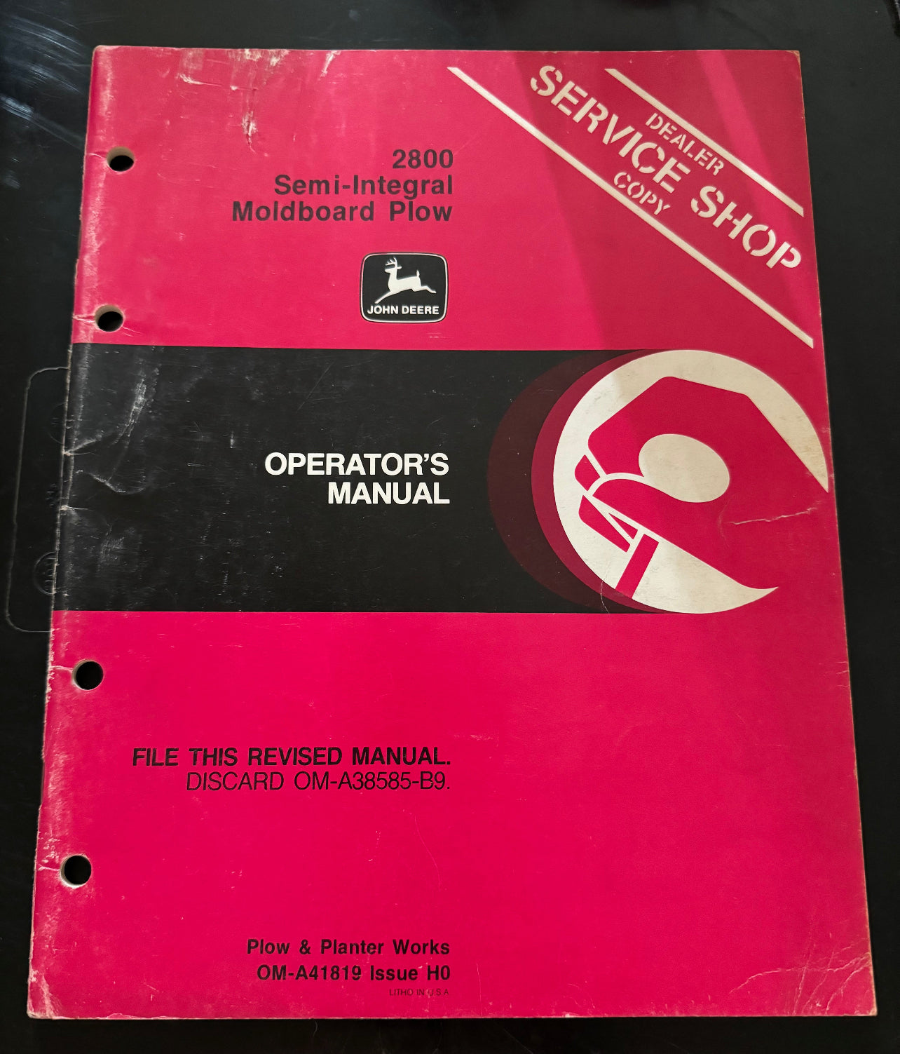 John Deere _ 2800 Semi-Integral Moldboard Plow _ Operator's Manual