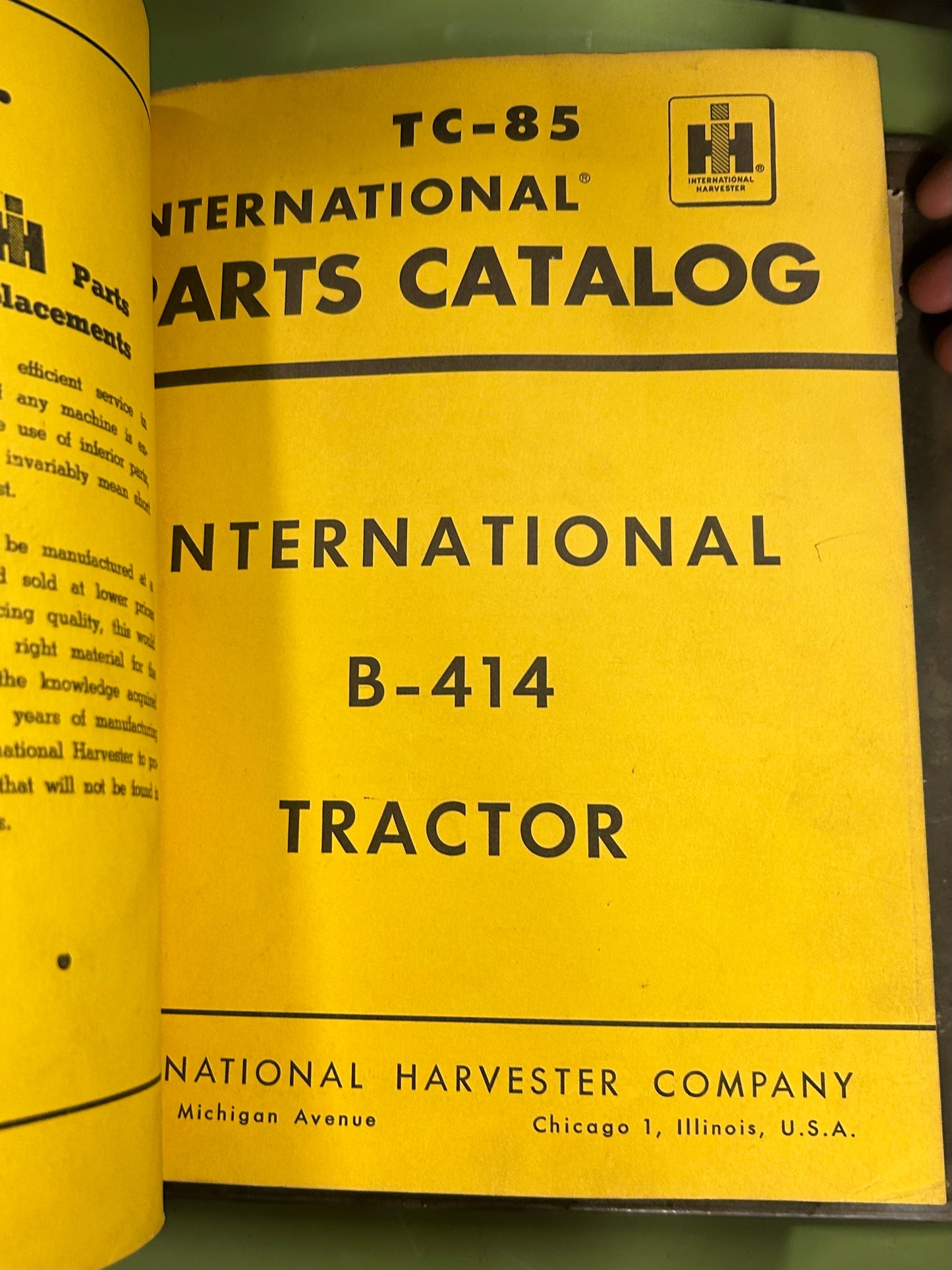 IH _ International B-414 Tractor _ Parts Catalog TC-85