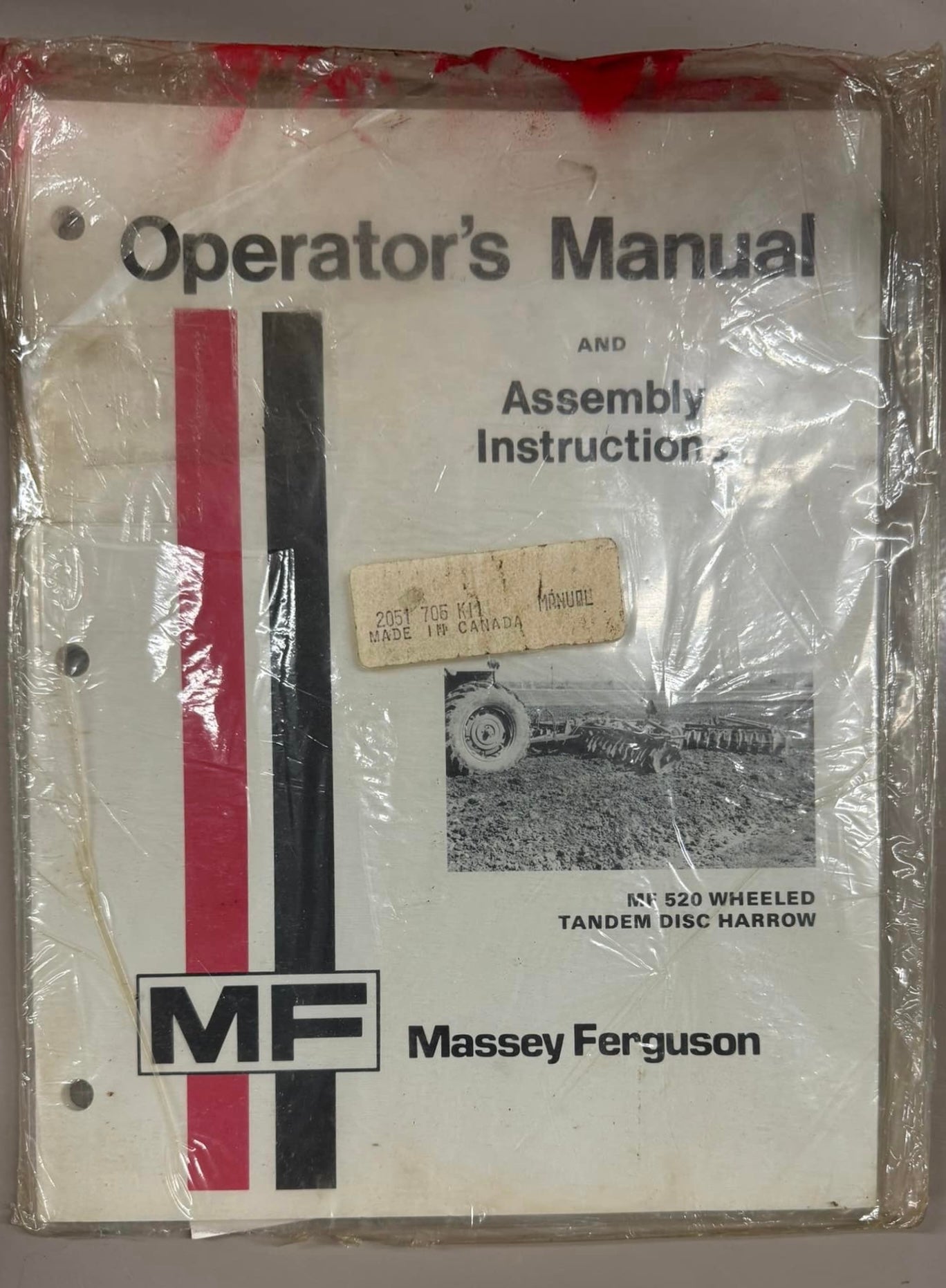 Massey Ferguson MF 520 Wheel Tandem Disc Harrow _ Operator’s Manual