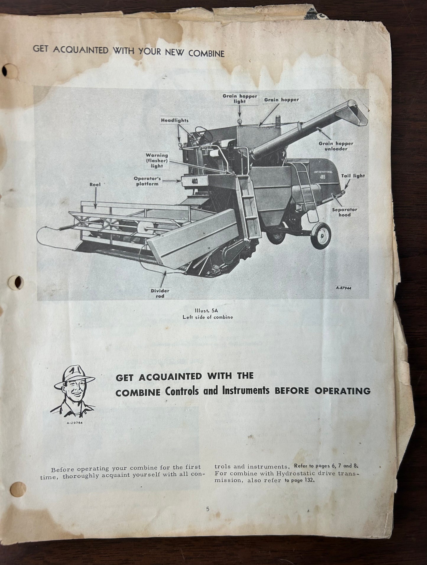 International - Operation of your Combine 403