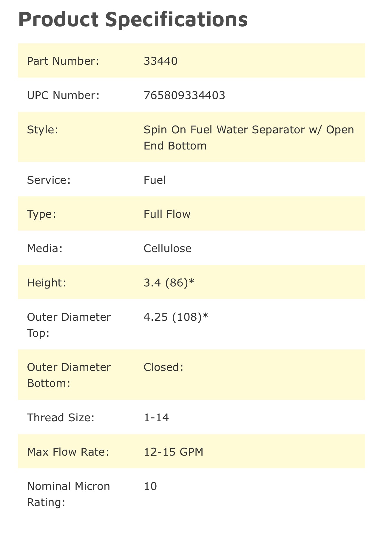 NAPA 3440 (533440) Fuel Filter