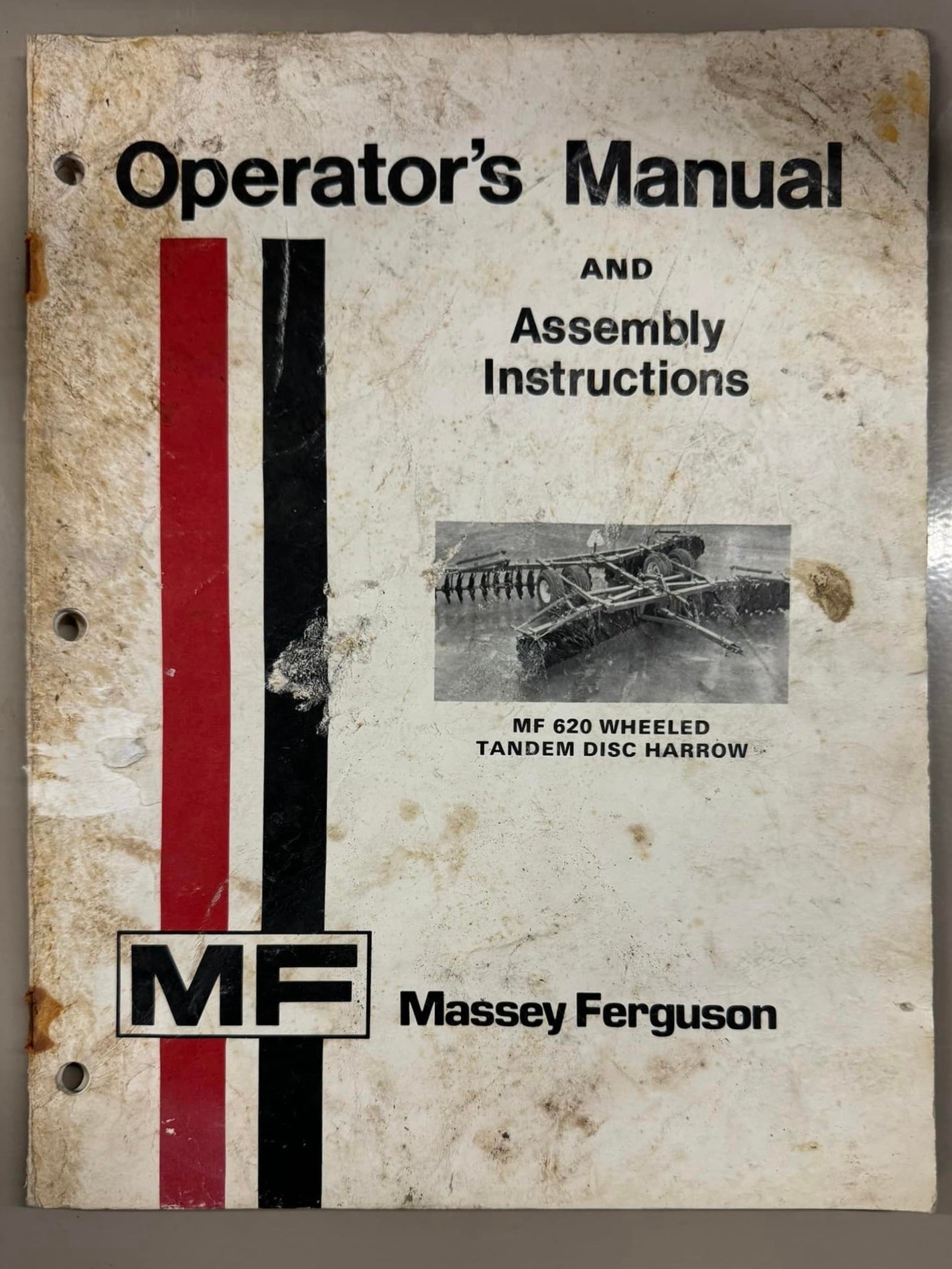 Massey Ferguson _ MF 630 Wheeled Tandem Disc Harrow _ Operator’s Manual & Assembly Intructions