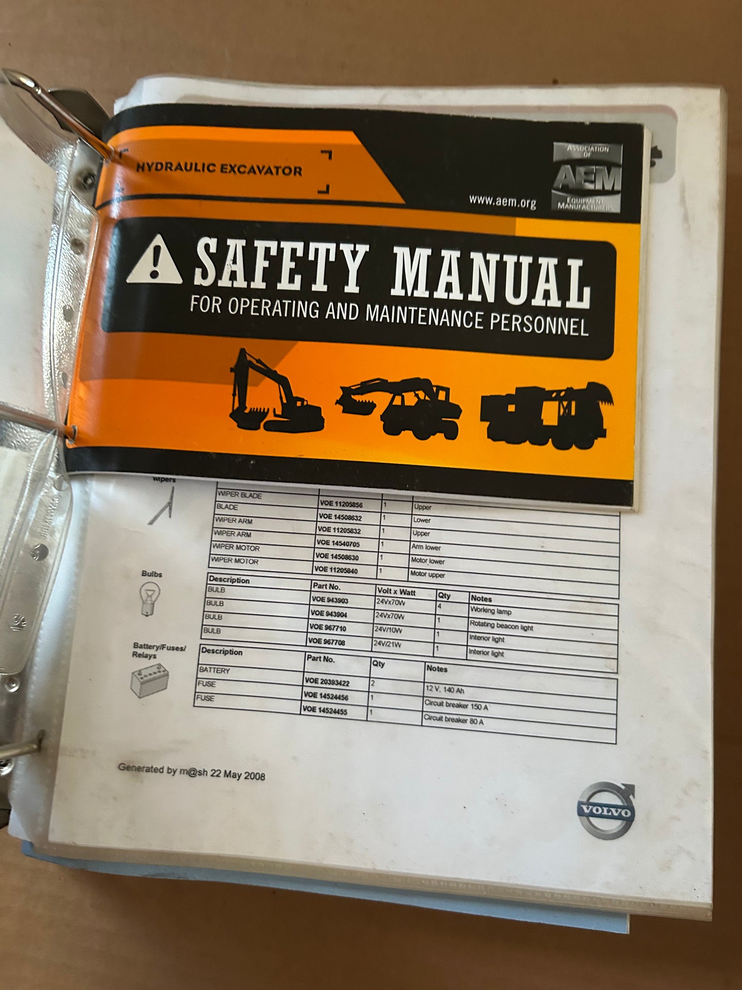 Volvo _ EC160C Excavator _ Parts Catalog