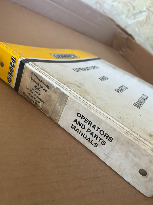 Gomaco _ 2-Track Analog, 2-Track Micro, 2500,  4-Track, Tie Bar Inserters & Auto Float _ Operators & Parts Manual
