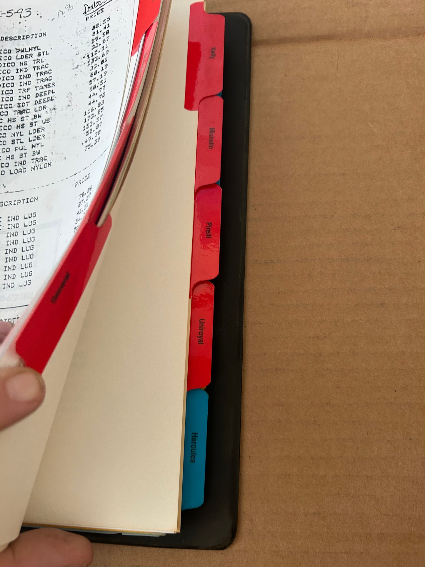 Tire Price Lists and Reference Information