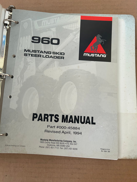 Mustang _ 960 Skid Steer Loader _ Parts Manual