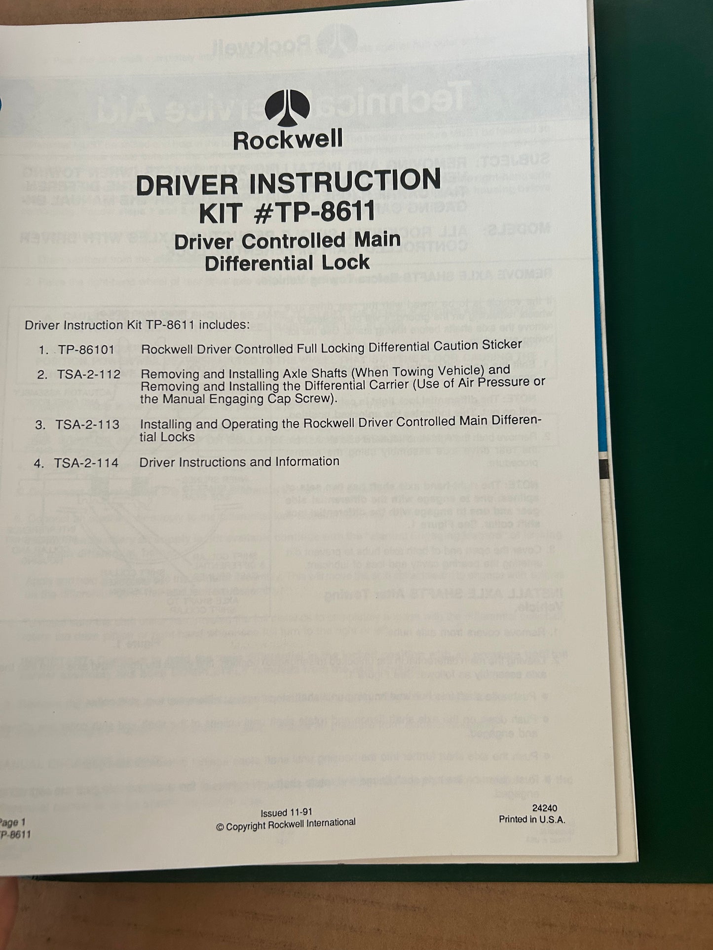 XANDER FWD _ Model Truck MF42-3321 _ Maintenance Manual