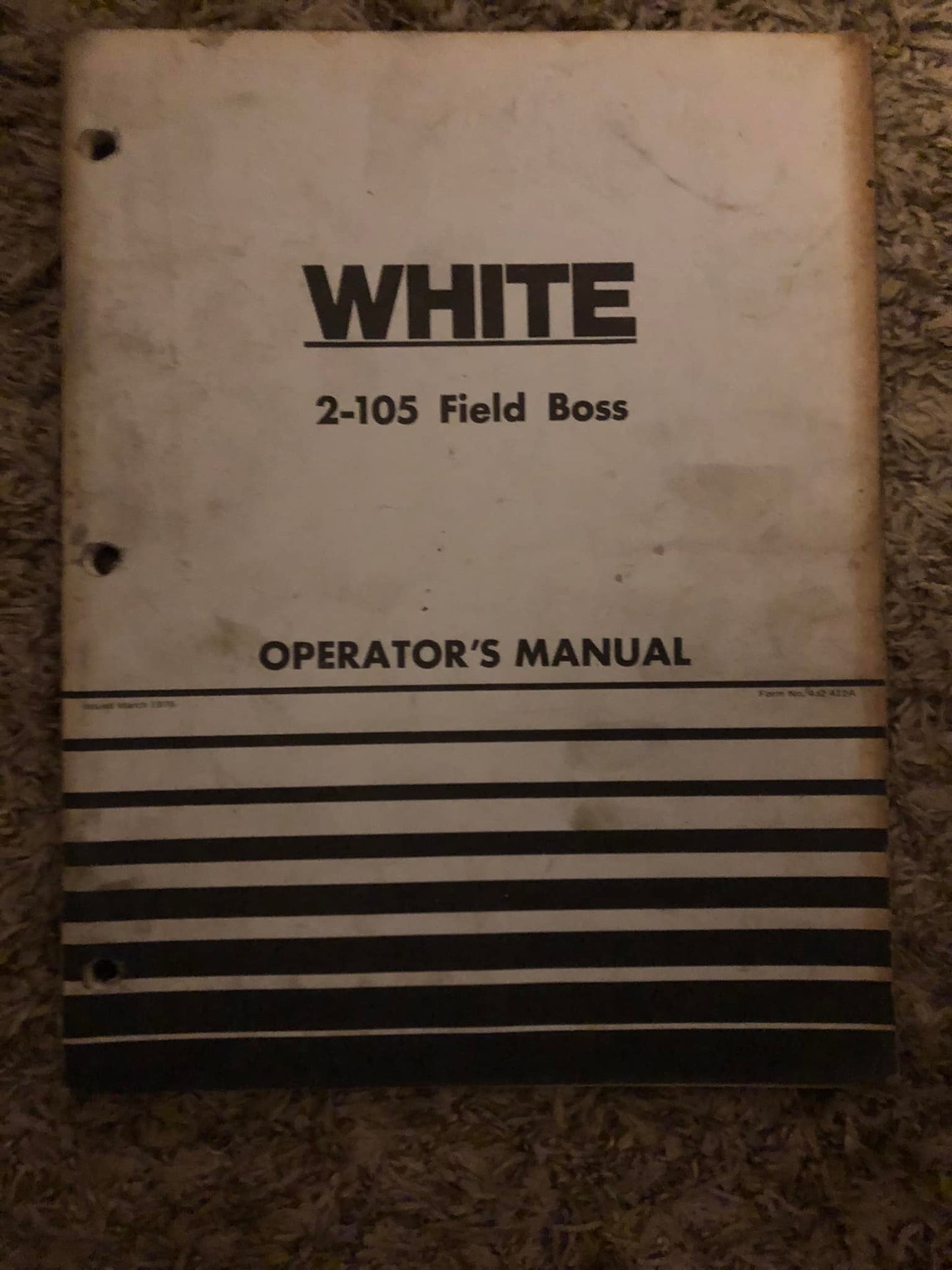 White _ 2-105 Field Boss _ Operator’s manual