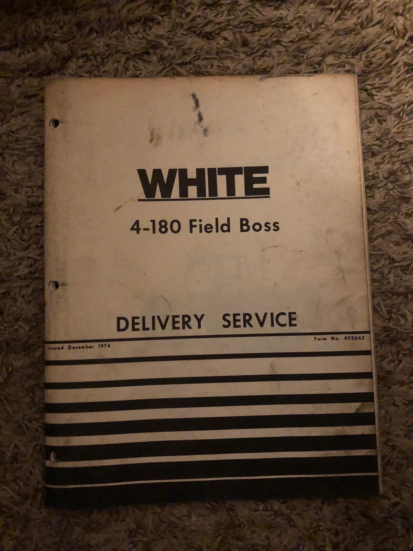 White _ 4-180 Field Boss _ Delivery Service manual