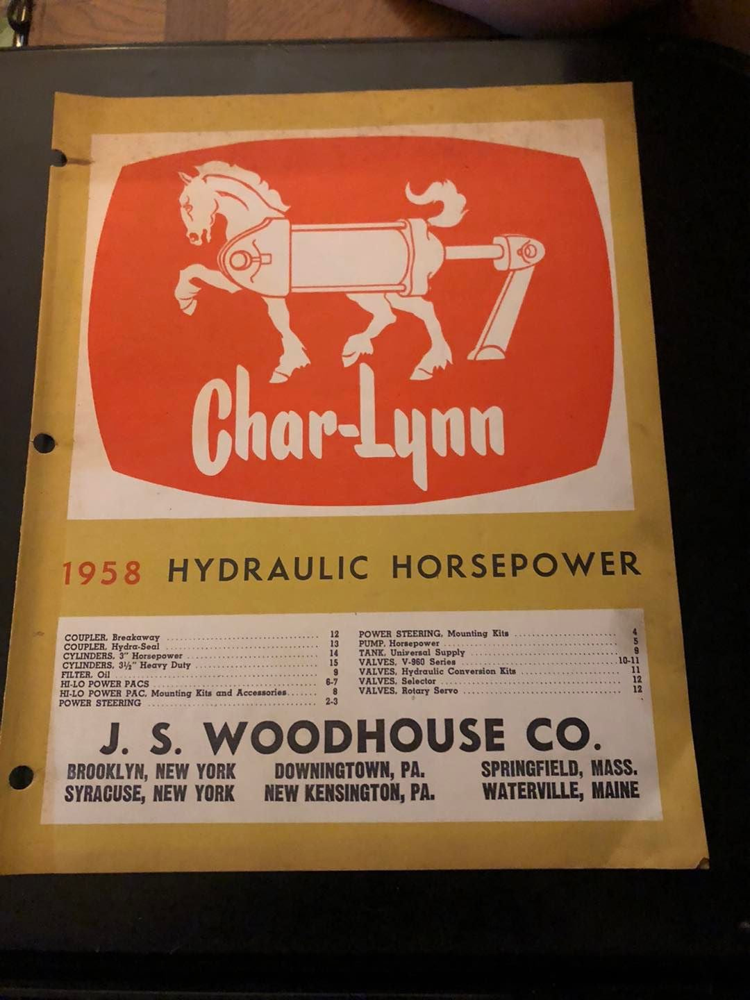 J.S. Woodhouse Co _ 1958 Hydraulic Horsepower _ Char-Lynn