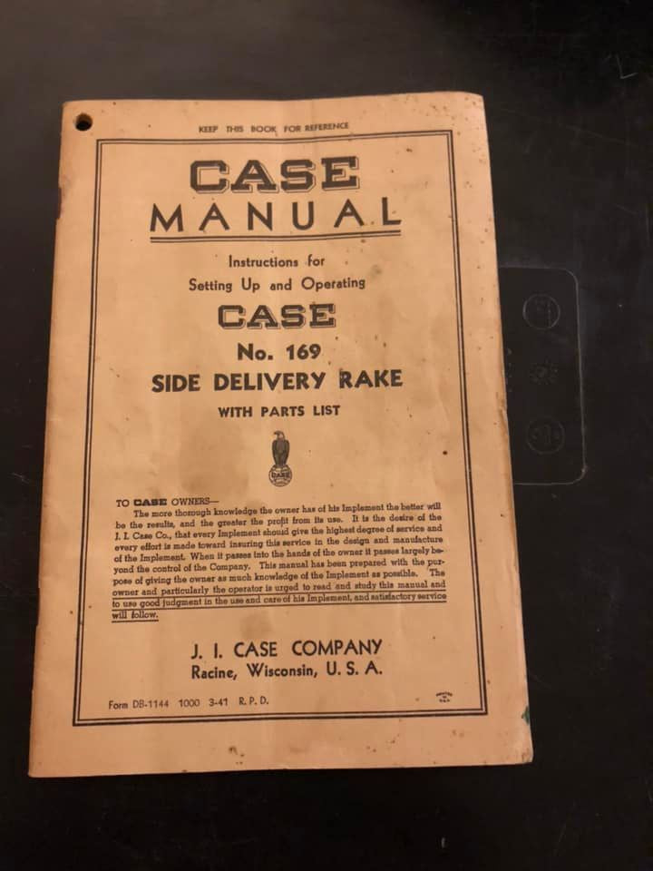 Case _ No 169 Side Delivery Rake _ Instructions for Setting Up and Operating