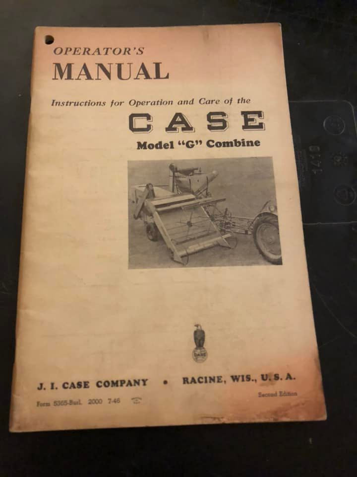 J I Case _ Model G Combine _ Operator’s Manual