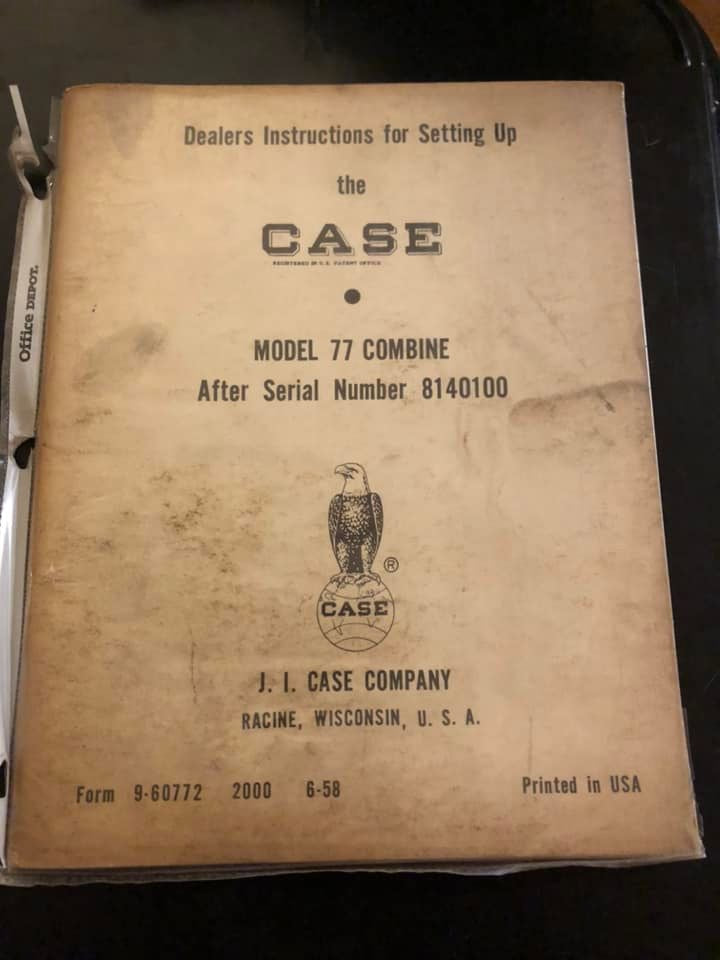 J I Case _ Model 77 Combine _ Parts Catalog