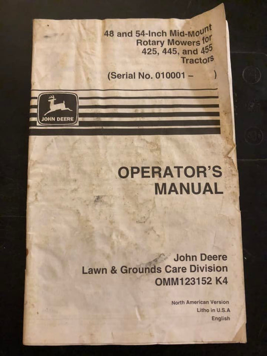 John Deere _ 48” & 54” Mid-Mount Rotary Mowers _ Operator’s Manual