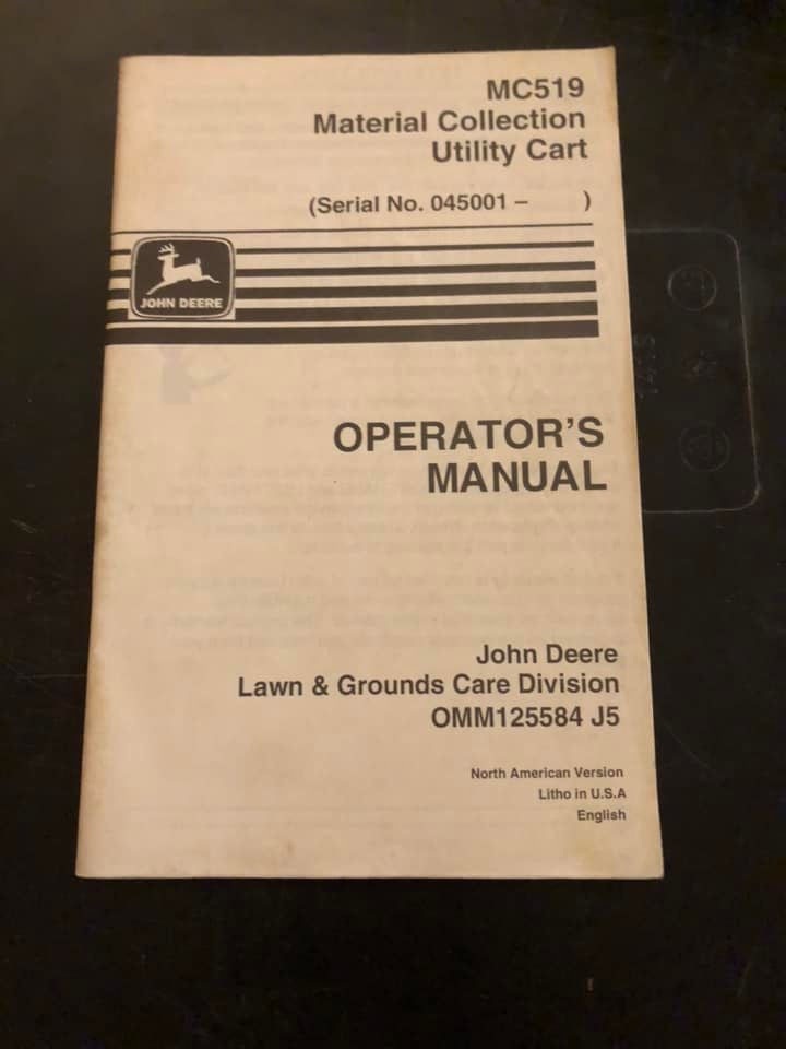 John Deere _ Material Collection Utility Cart MC519 _ Operator’s Manual