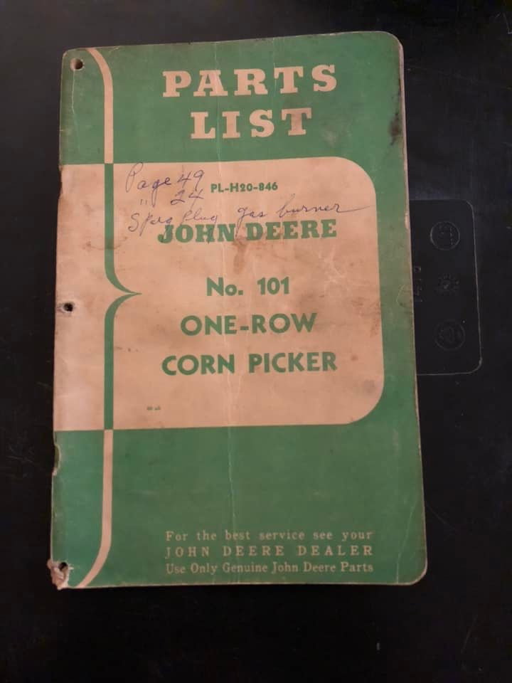 John Deere _ No 101 One-Row Corn Picker _ Parts List