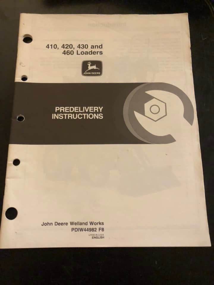 John Deere _ 410, 420, 430 & 460 Loaders _ Pre-Delivery Instructions