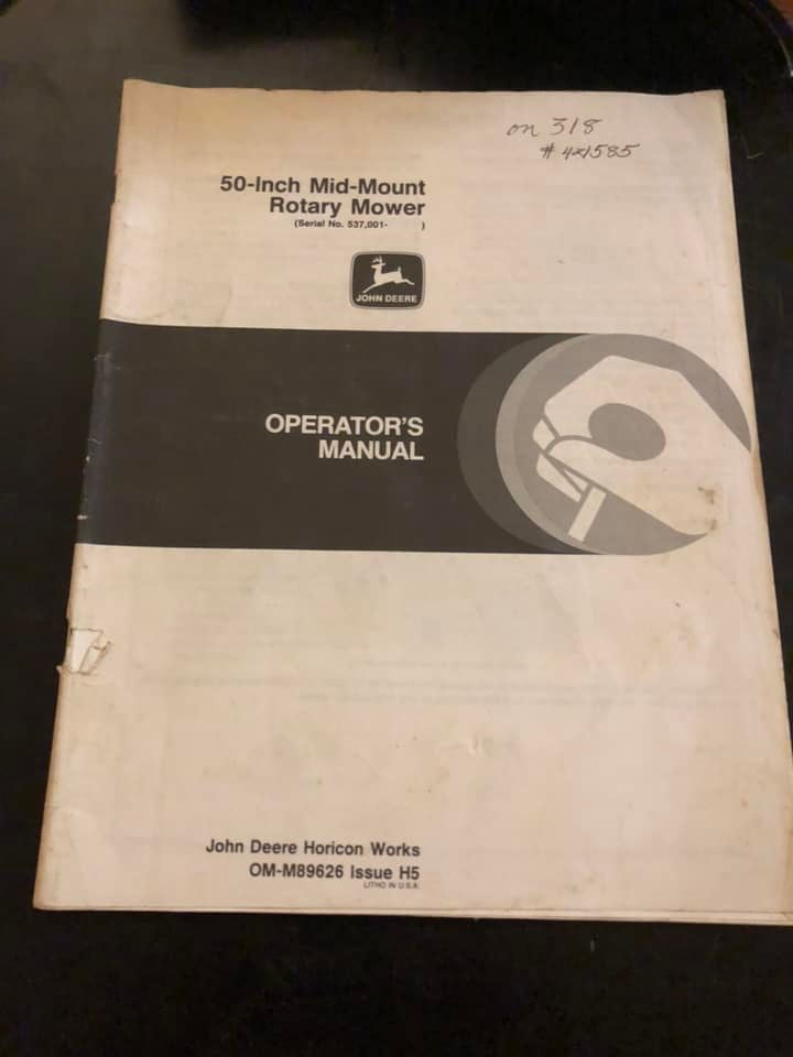 John Deere _ 50” Mid-Mount Rotary Mower _ Operator’s Manual