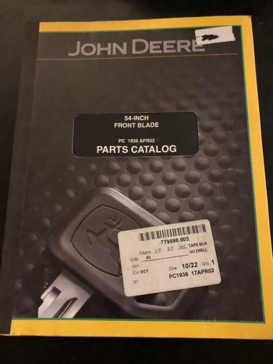 John Deere _ 54 Front Blade _ Parts Catalog