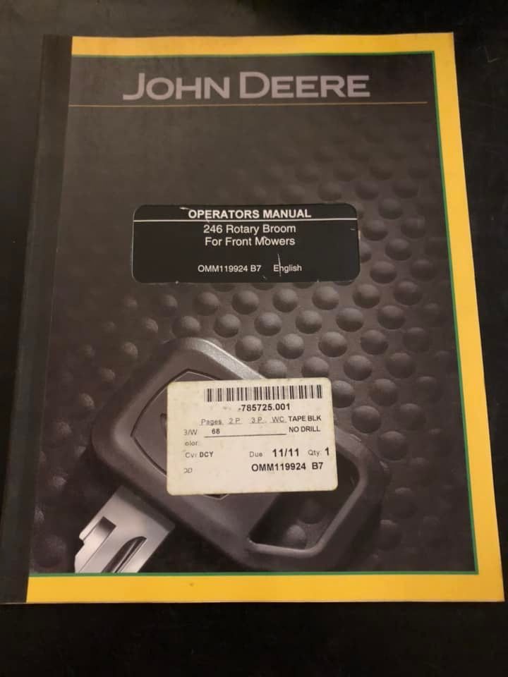 John Deere _ 246 Rotart Broom for Front Mowers _ Operator’s Manual