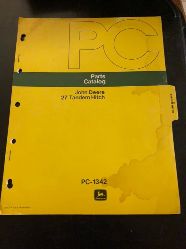 John Deere _ 27 Tandem Hitch _ Parts Catalog