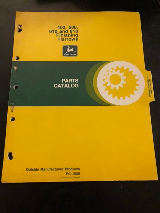 John Deere _ 400, 600, 610 & 810 Finishing Harrow _ Parts Catalog