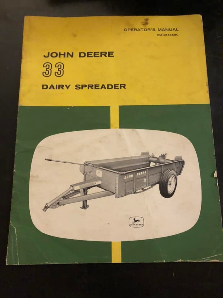 John Deere 33 Dairy Spreader OM-C14658C Operator’s Manual