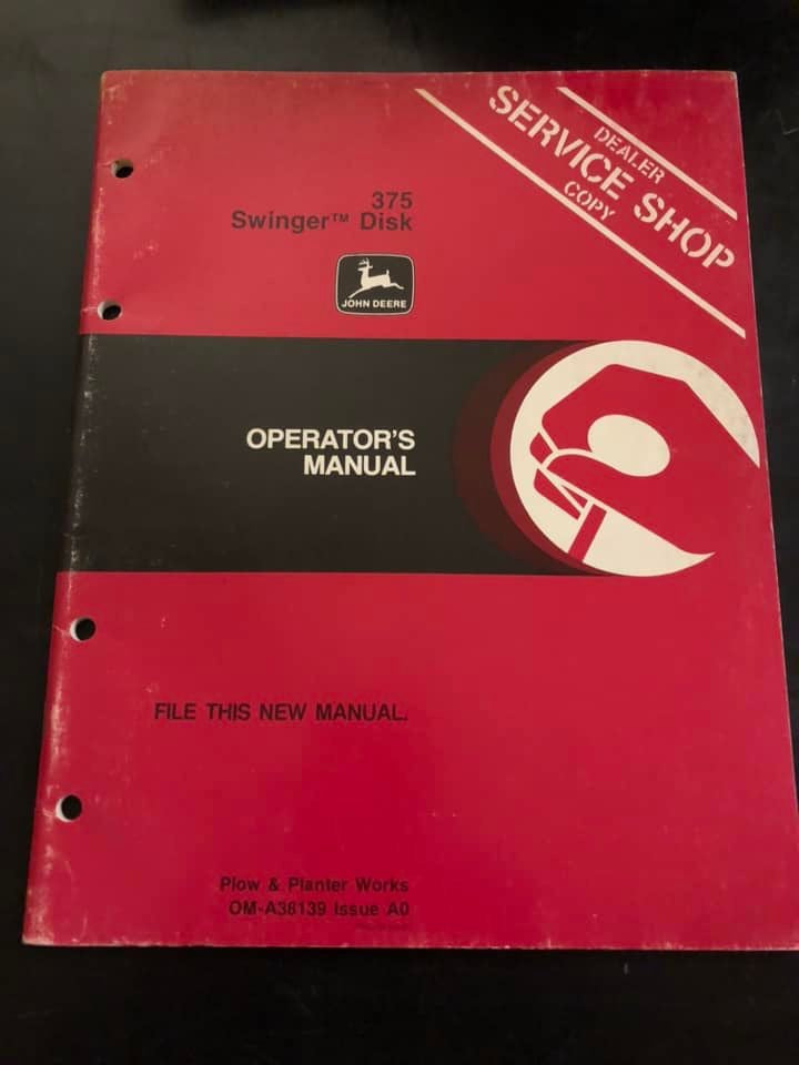 John Deere _ 375 Swinger Disk _ Operator's Manual