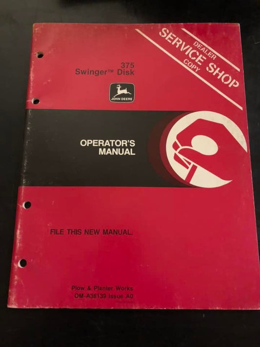 John Deere _ 375 Swinger Disk _ Operator's Manual