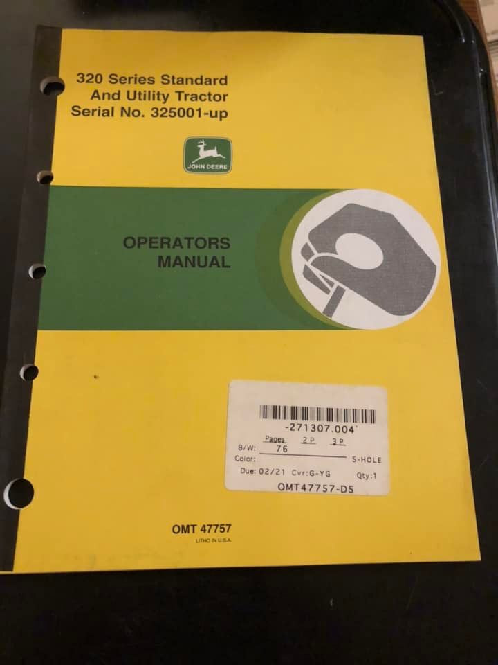 John Deere _ 320 Series Standard & Utility Tractor _ Operator’s Manual