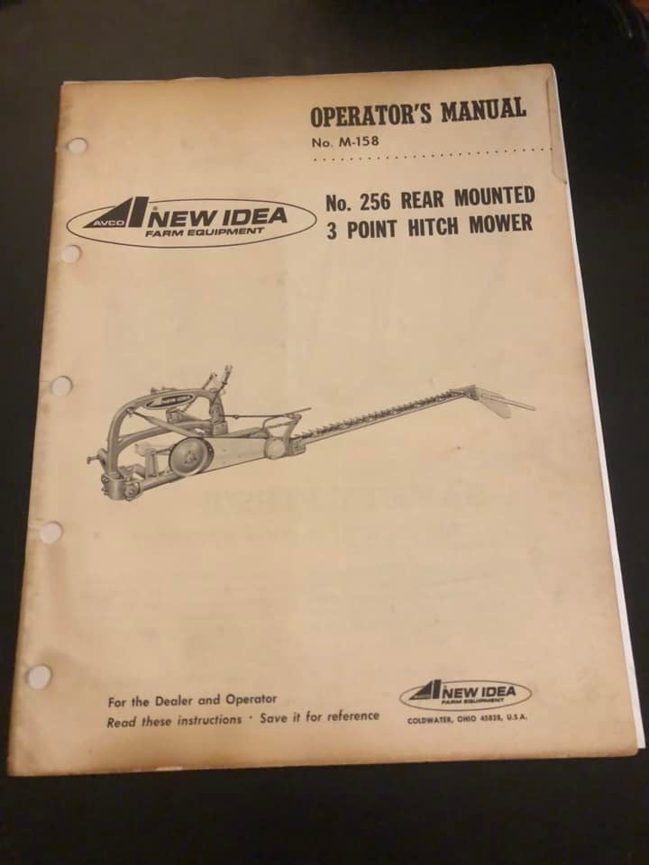 New Idea _ no 256 Rear Mounted 3-point Hitch Mower _ Operator’s Manual