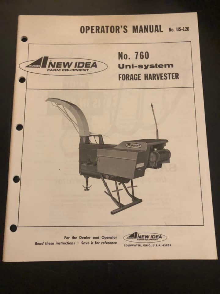 New Idea _ no 760 Uni-system Forage Harvester _ Operator’s Manual